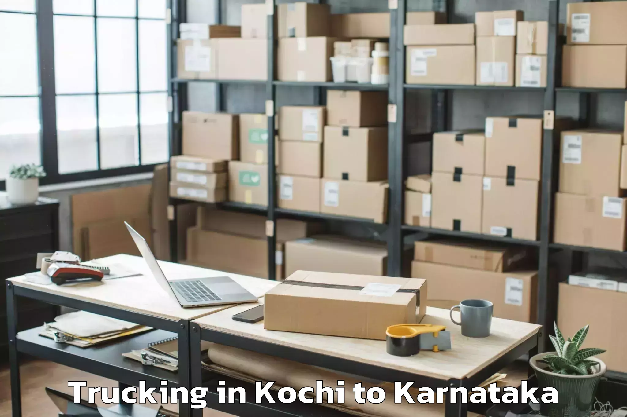 Top Kochi to Nelamangala Town Trucking Available